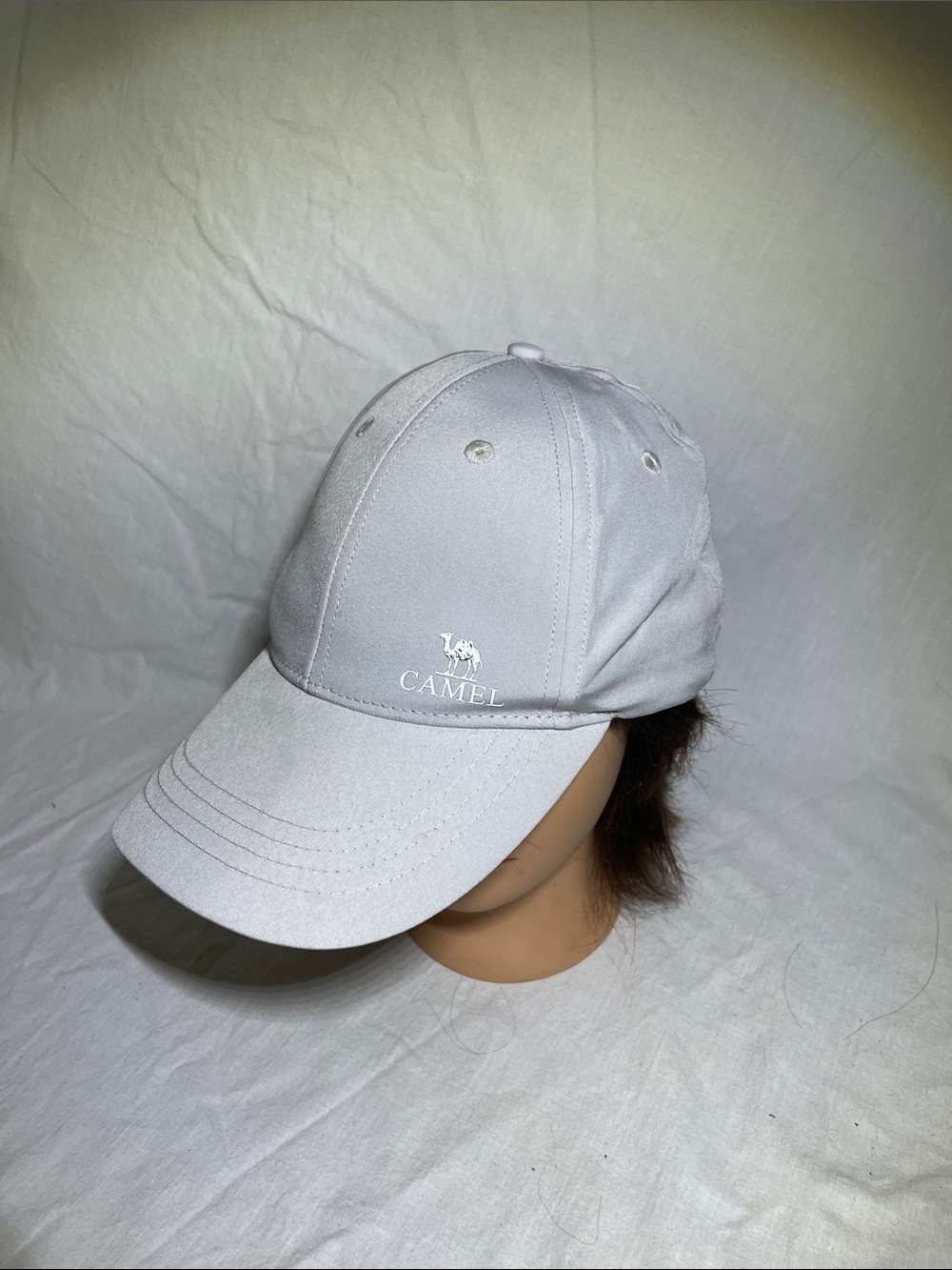 Camel Women's Light Gray Baseball Cap with Embroidered Logo